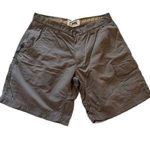 Mountain Khakis Men's Teton Cargo Shorts Size 34 Gray Hiking Performance